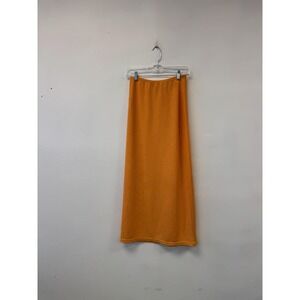 Vintage Dynamite Skirt Womens Small Orange Maxi Elastic Waist Stretch Casual 90s